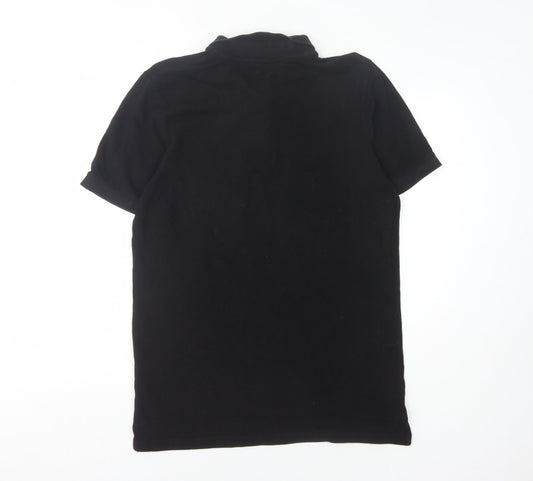 Jack & Jones Men's Black Polo Shirt Size L