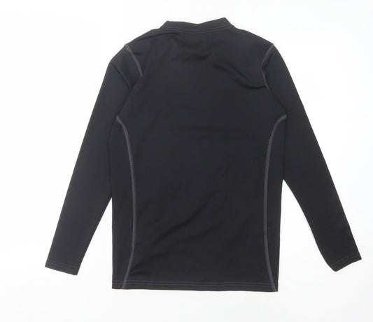 David Luke Boys Black Long Sleeve Basic Top - Size M