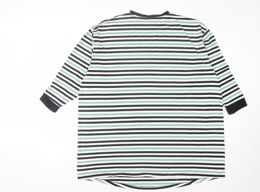 ASOS Women's Multicoloured Striped T-Shirt Size 14