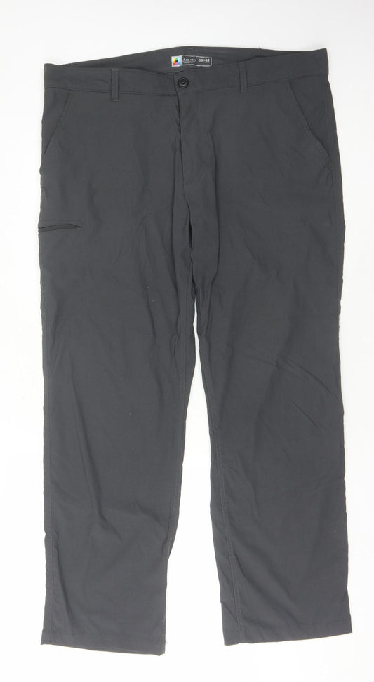 UB Tech Men's Black Walking Trousers - L 38x32 Classic