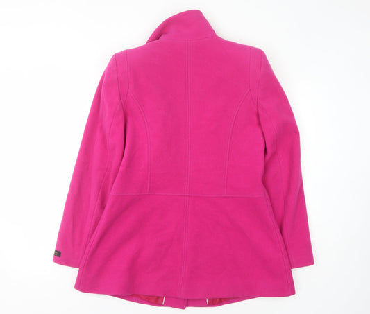 Marks and Spencer Women's Pink Wool Mid-Length Coat