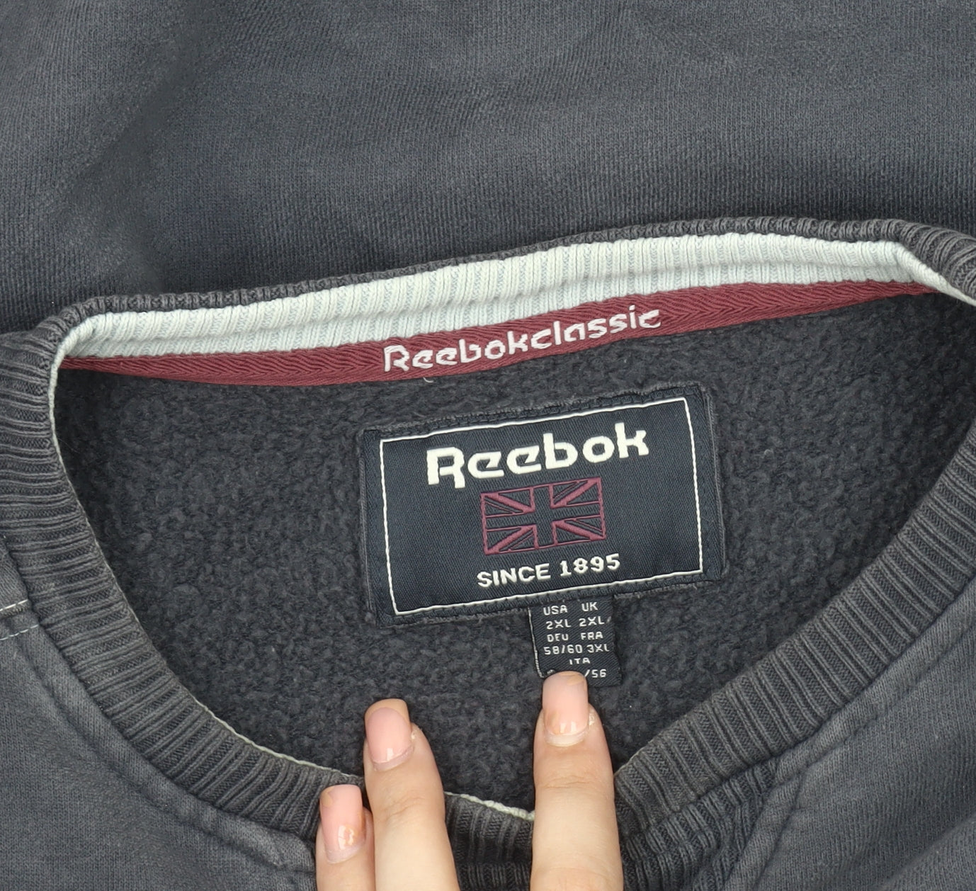 Reebok Men's Grey 2XL Pullover Sweatshirt Sports