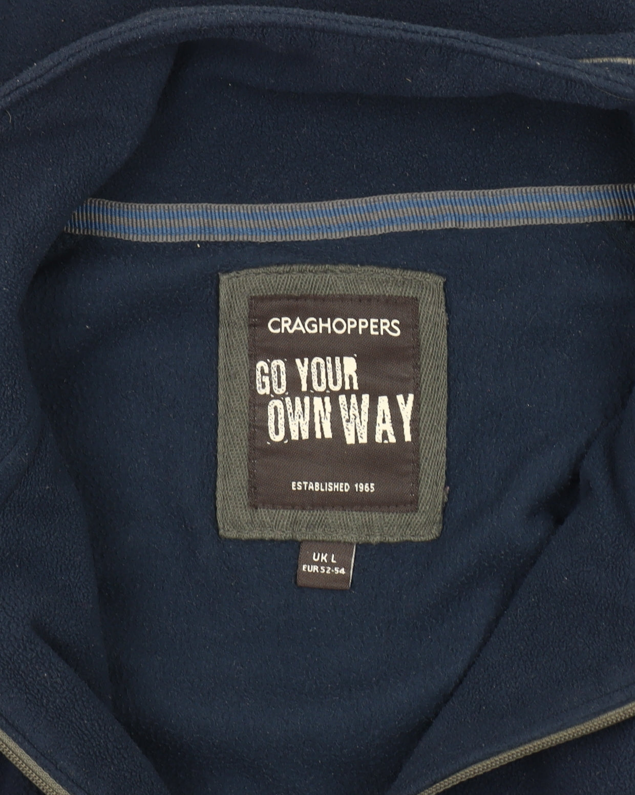 Craghoppers Men's Blue Fleece Pullover L