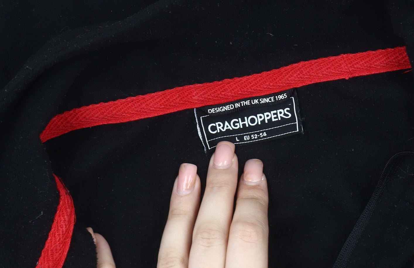 Craghoppers Men's Black Fleece 1/2 Zip Sweatshirt L