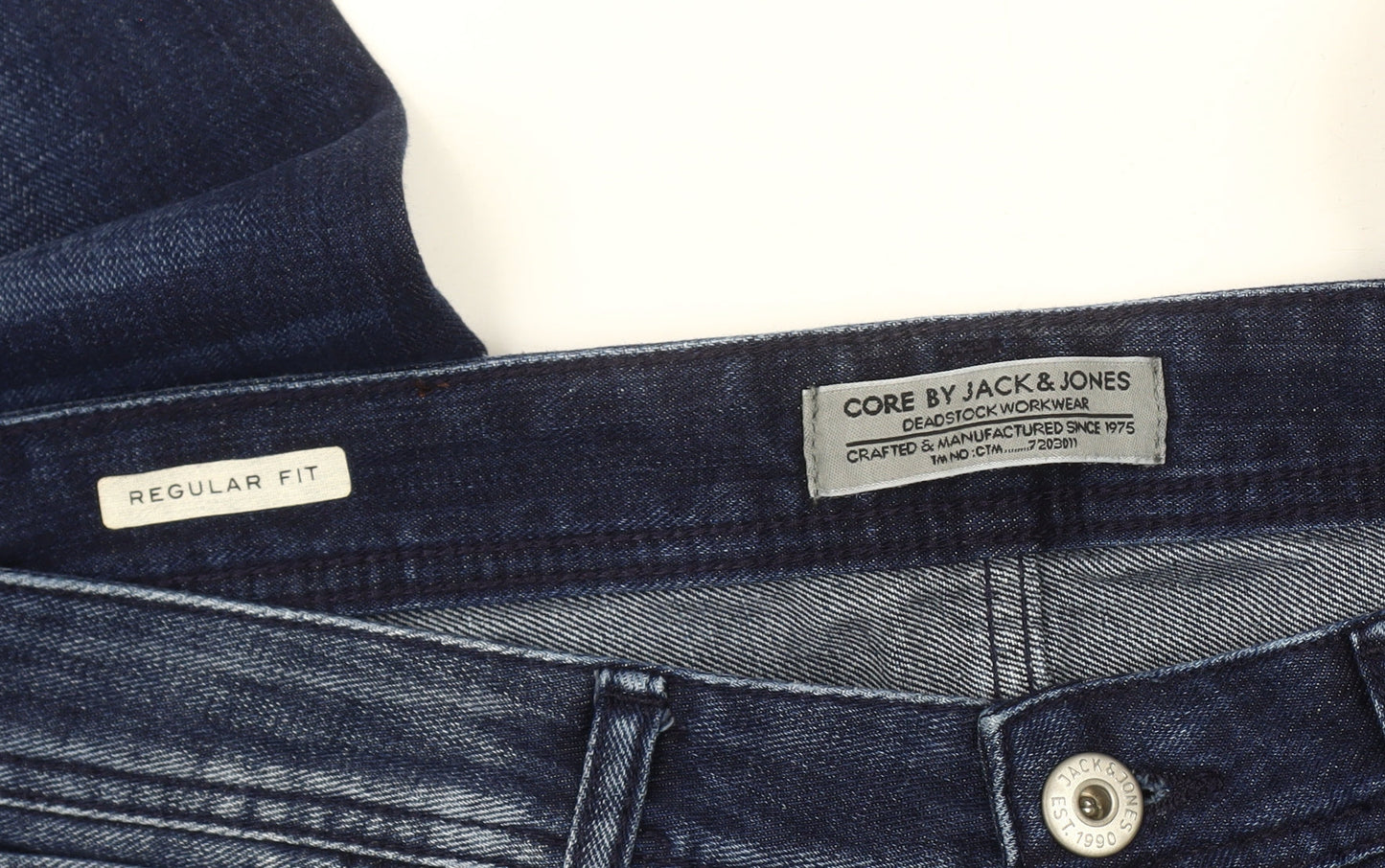 Jack & Jones Men's Blue Straight Jeans, Size 34, Regular Fit