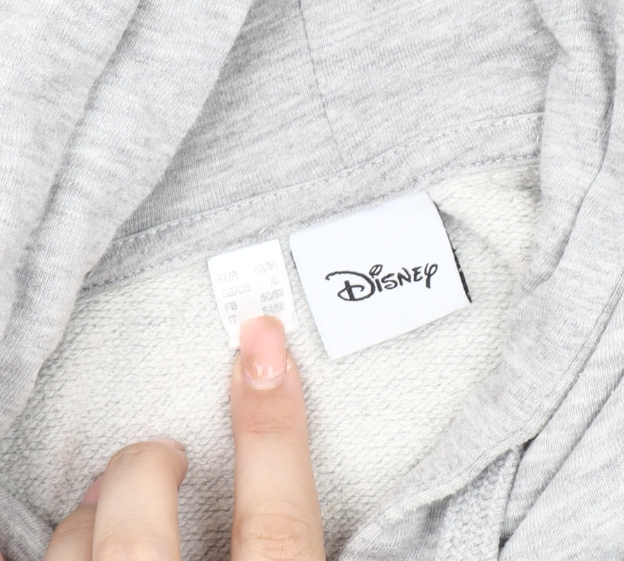 Disney Unisex Mickey Mouse Grey Pullover Hoodie L
