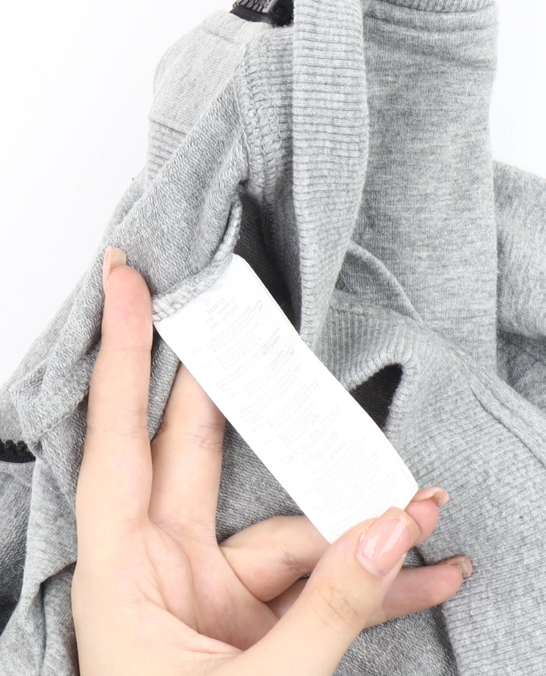 Brand and care label for Hugo Boss boys’ grey hooded jacket xs - casual cotton blend