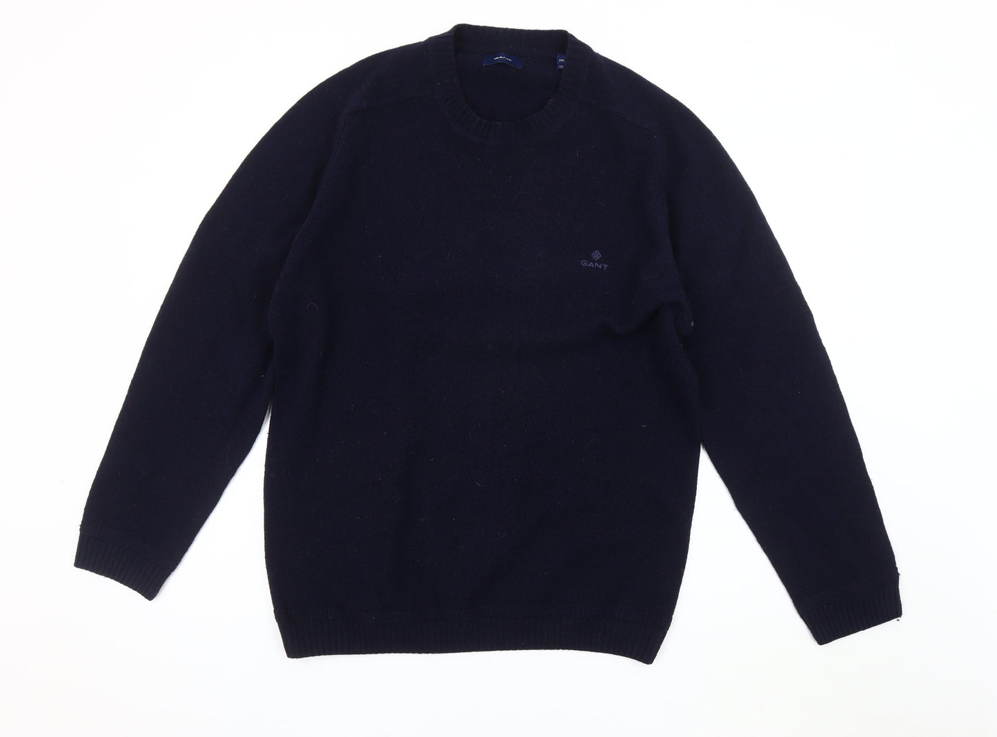 GANT Men's Blue 2XL Pullover Jumper, Classic Casual