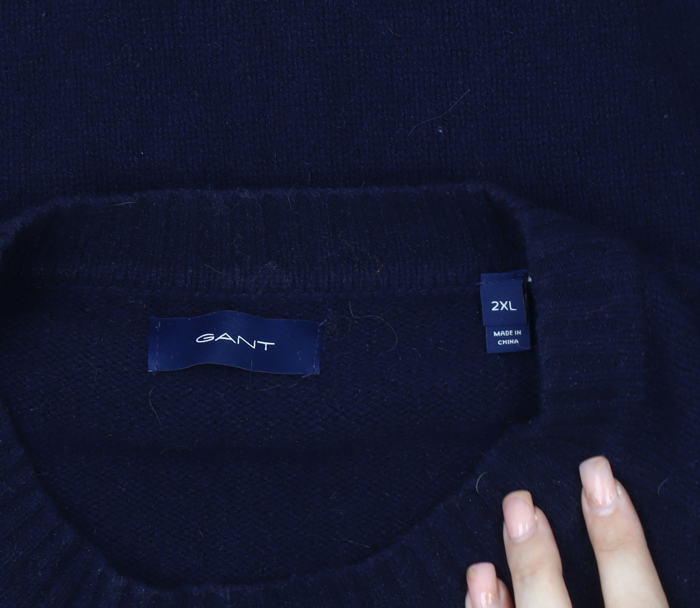 GANT Men's Blue 2XL Pullover Jumper, Classic Casual