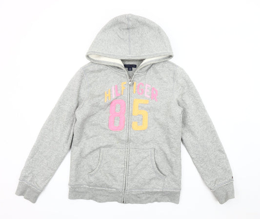 Tommy Hilfiger Teens Grey Logo Hooded Jacket XL