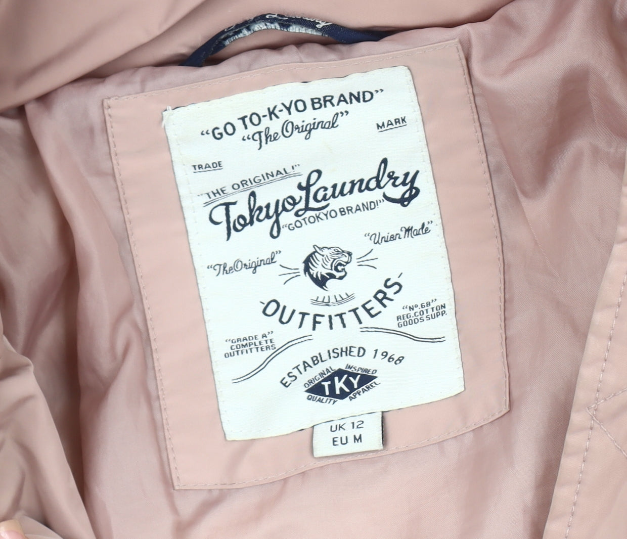 Tokyo Laundry Women's Pink Mid-Length Puffer Jacket