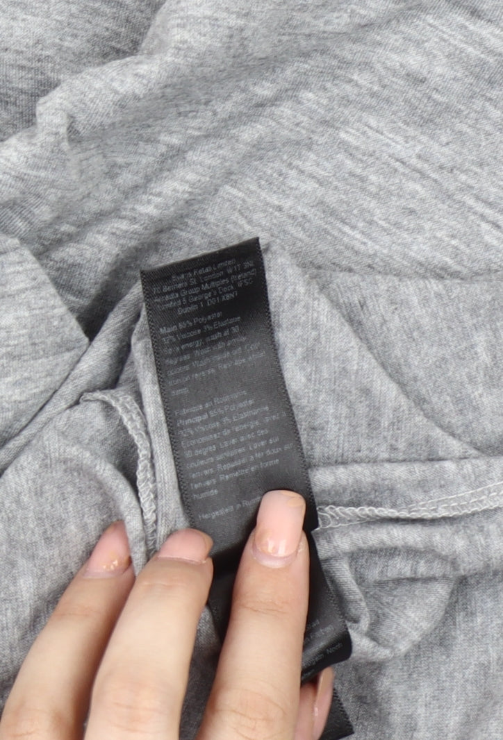 Evans Grey Plus Size Boat Neck Women's Top