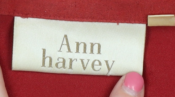 Ann Harvey Women's Red Button-Up Shirt Size 22
