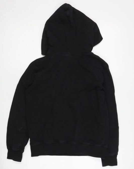 Replay Boys Black Hoodie, Size 10, Cotton Pullover