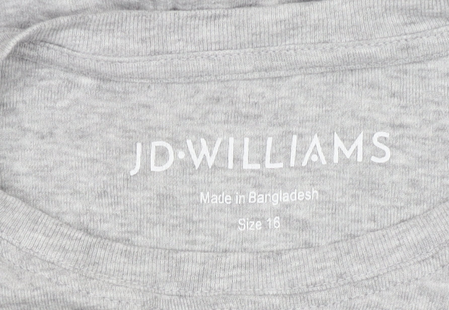 JD Williams Women's Grey Basic T-Shirt Size 16