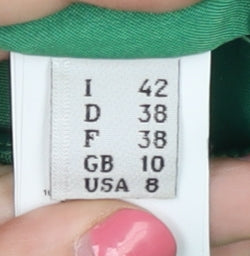 Boutique Moschino Green Wool Shift Dress, Women's 10