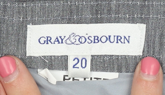 Gray & Osbourn Women's Grey Petite Skirt, Size 20