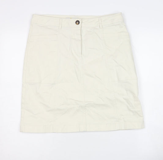 Boden Women's Ivory Straight Skirt Size 14