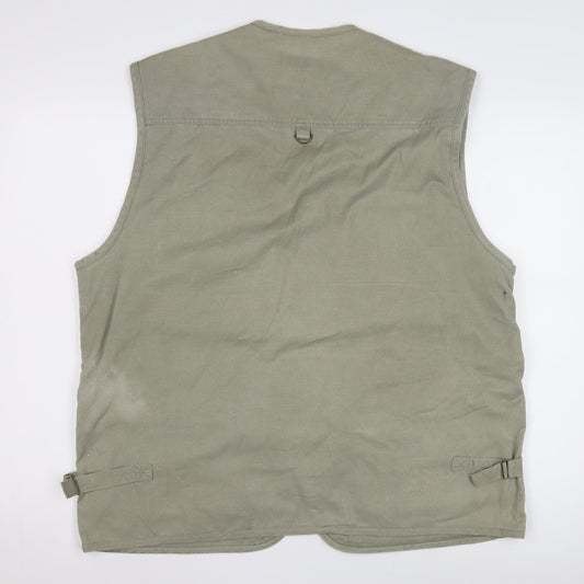 Dress Town Men's 3XL Green Cotton Waistcoat