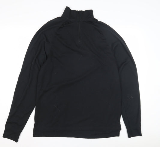 Trespass Men's Black XL Casual Pullover, High Neck, Long Sleeve