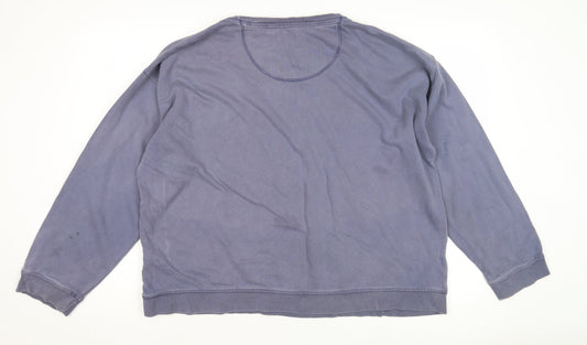 Fat Face Blue Sweatshirt Unisex Adults Size 18 Logo Pullover