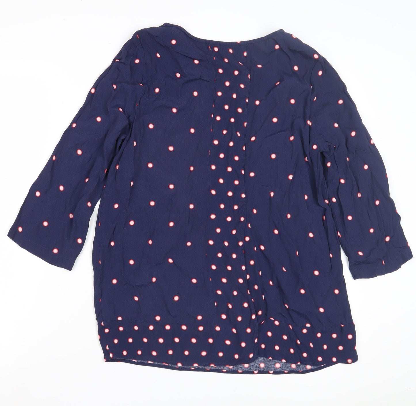Joules Women's Blue Polka Dot Blouse Size 12
