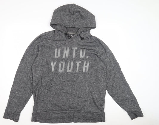 Mens UK L JACK & JONES Grey Pullover Hoodie