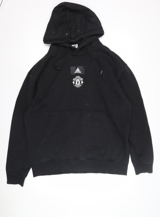 Additional front view of Adidas Men's Black L Pullover Hoodie Football