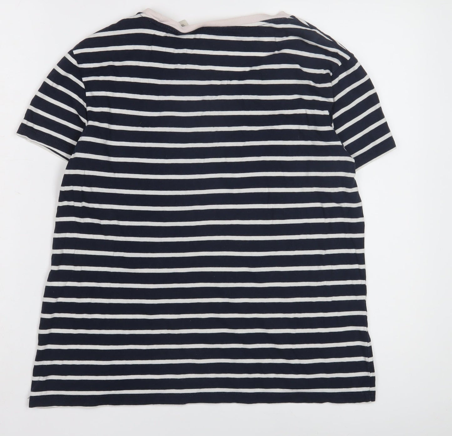 Levi's Women's Blue Striped T-Shirt, Size M, Casual Classic
