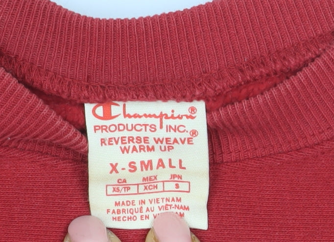Champion Women's Red Pullover Sweatshirt XS