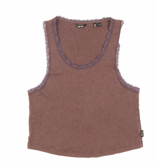 Superdry Women’s Brown Lace Tank Top Size S