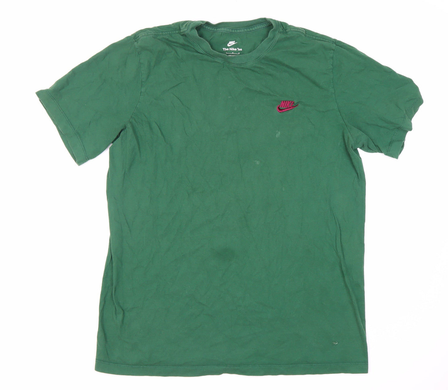 Nike Men's Green L Cotton Logo T-Shirt