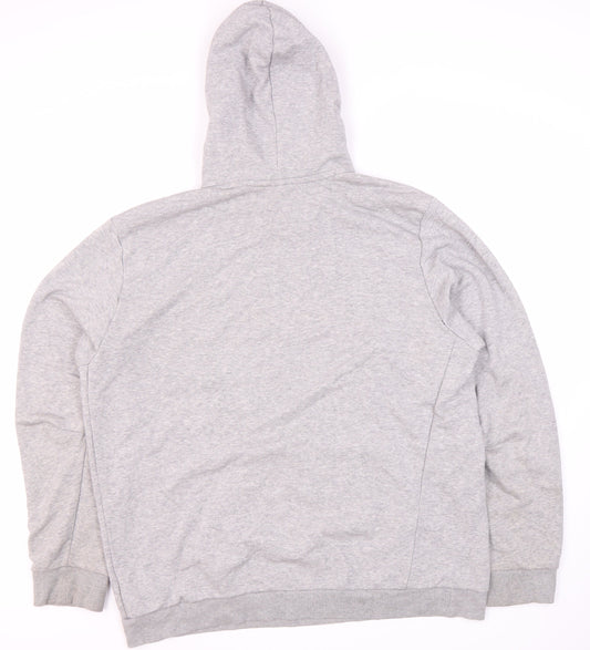 Adidas Men's Grey XL Pullover Logo Hoodie