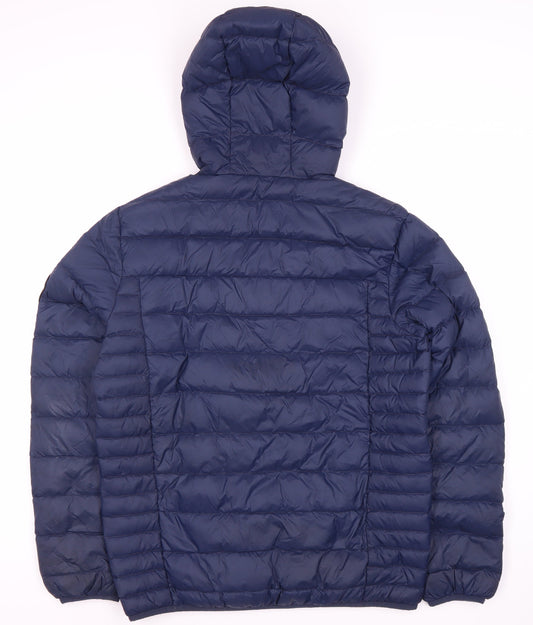 Trespass Men's Blue XS Puffer Jacket Hooded Lightweight