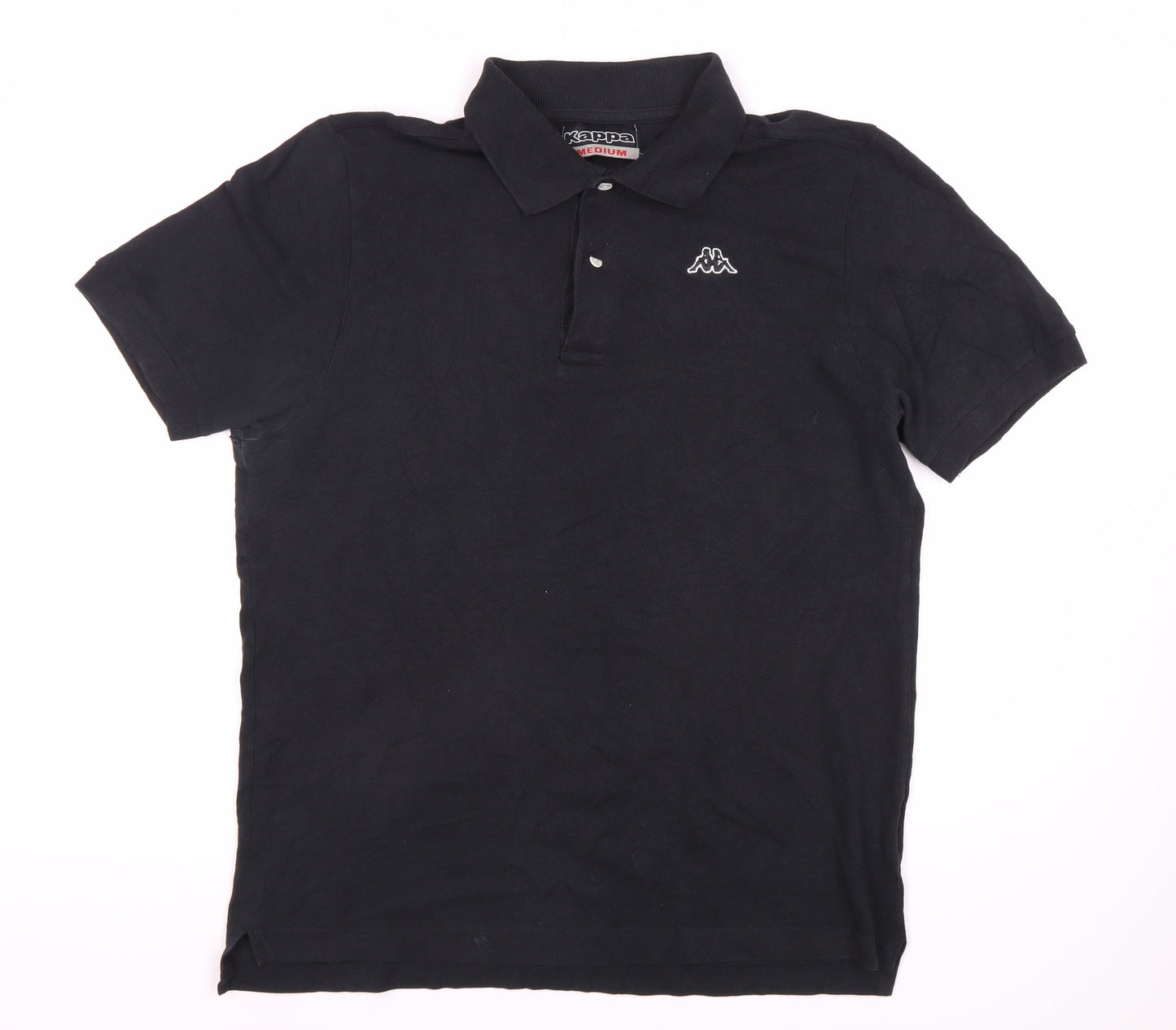 Kappa Men's Black Polo Shirt - Medium, Casual Stylish Wear