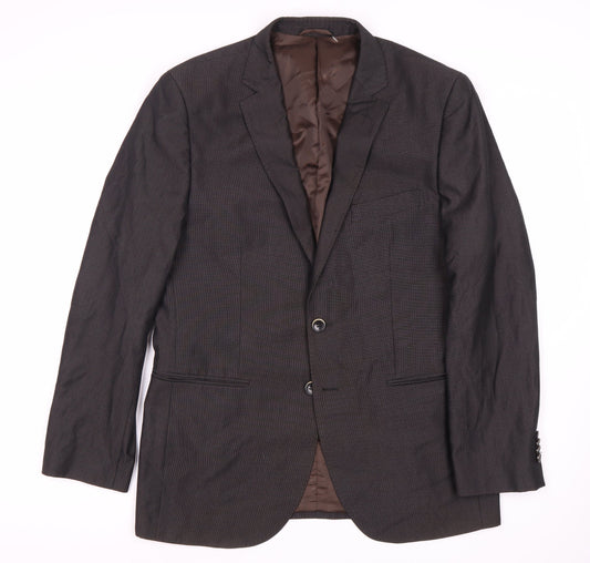 Pierre Cardin Men's Brown Slim Fit Suit Jacket, UK Size 38
