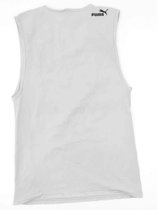 Puma Men's XL White Tank Top - Gym & Training Essential