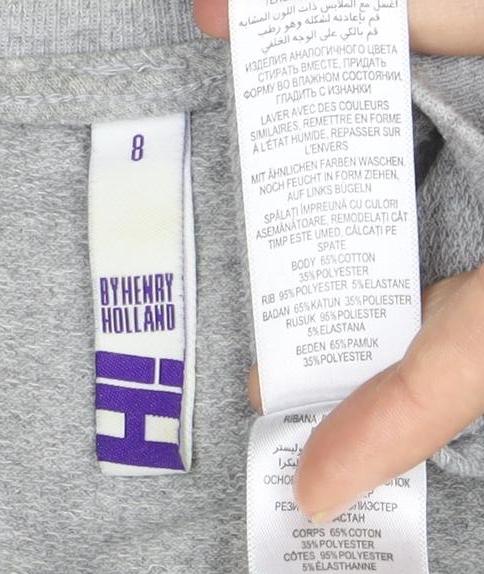 Henry Holland Women's Grey Animal Print Pullover Sweatshirt, Size 8