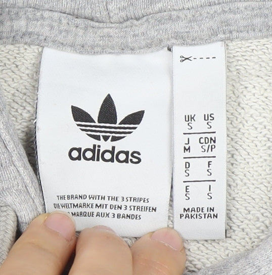 Adidas Men's Grey Small Pullover Hoodie