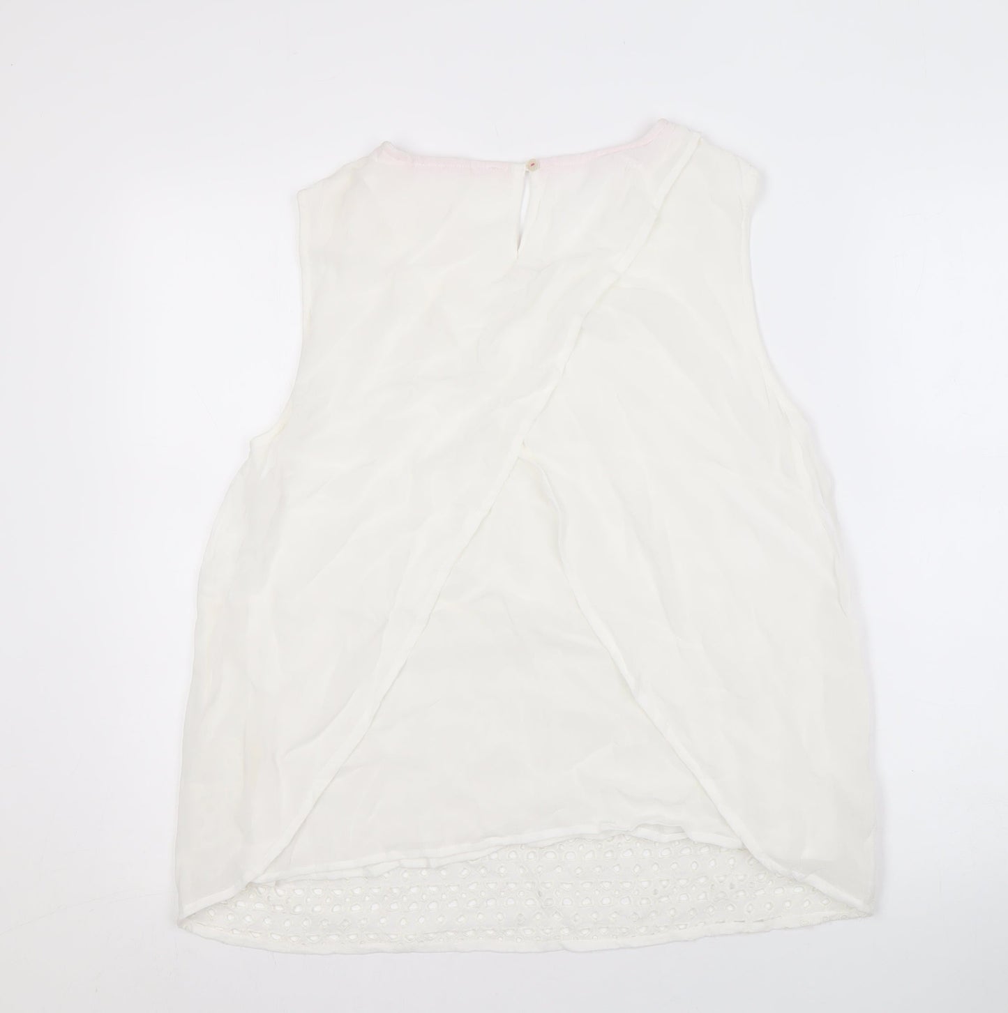 White Stuff Women's White Sleeveless Blouse, Size 16