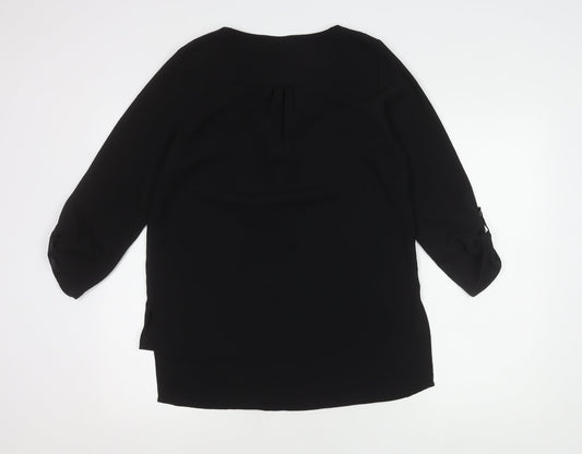 Womens UK Size M VERO MODA Black Polyester Blouse