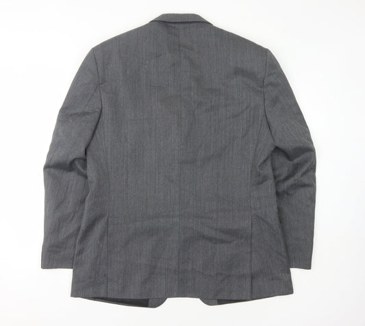 Burton Menswear Grey Pinstripe Blazer, Mens 42R Formal