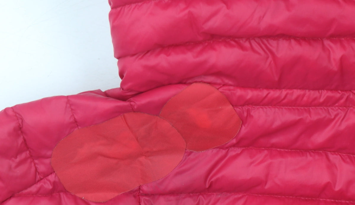 Additional view of Decathlon girls’ red puffer jacket 2xs lightweight hooded zip
