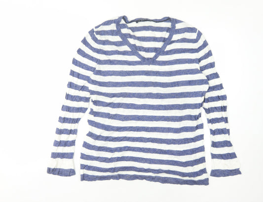 Tommy Hilfiger Women’s Blue Striped Pullover Jumper L