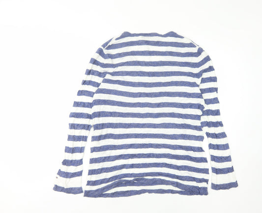 Tommy Hilfiger Women’s Blue Striped Pullover Jumper L