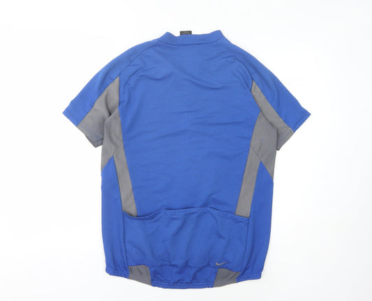 Nike Men's Blue Cycling Jersey T-Shirt, Size L, Lightweight