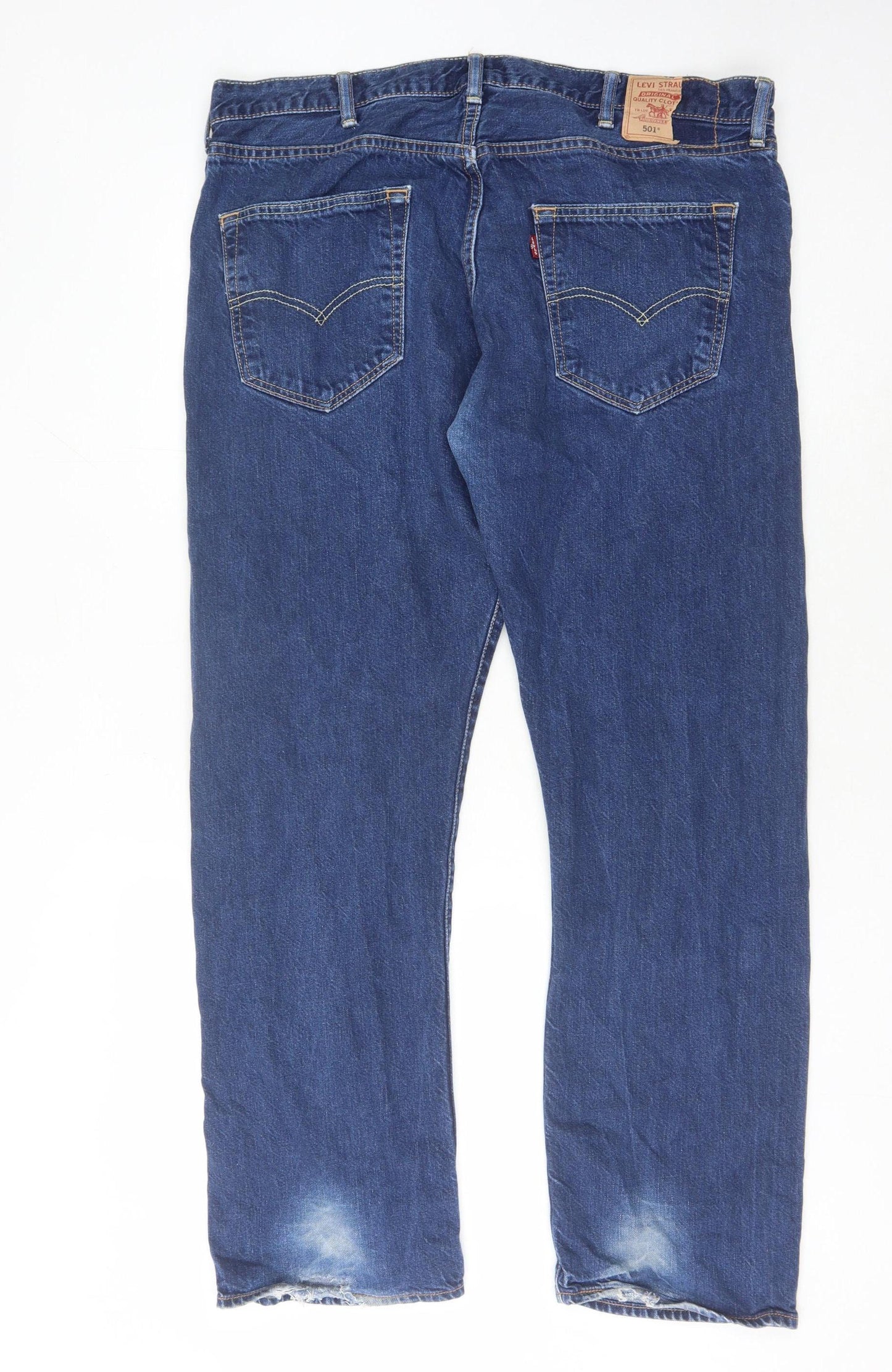 Levi's 501 Men's Blue Straight Jeans Size 38 Button Fly