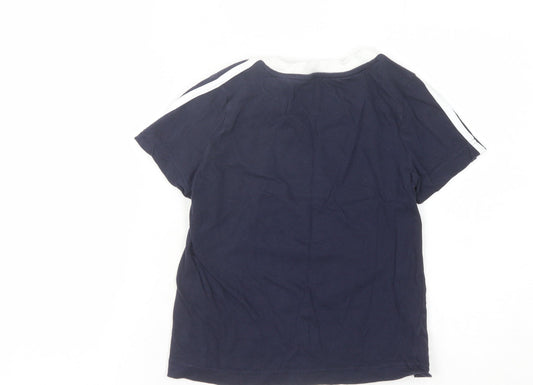 Adidas Boys Blue T-Shirt, 7-8 Years, Logo, Casual Wear