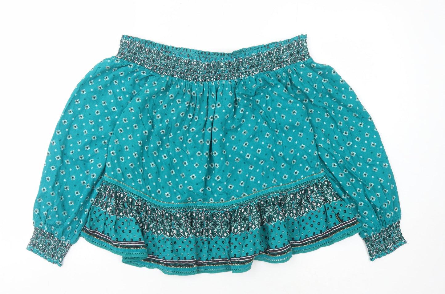 Superdry Women's Green Bohemian Blouse Size 10