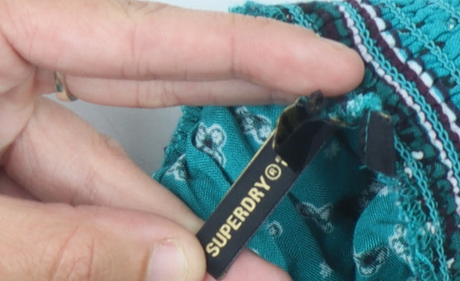 Superdry Women's Green Bohemian Blouse Size 10